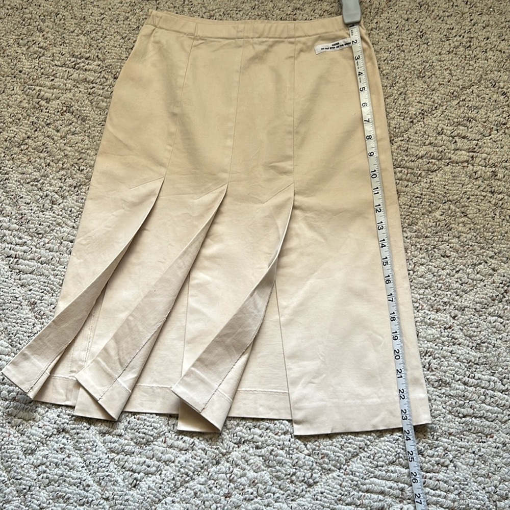 Elegant Front Slit Beige Skirt